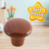 Sert Plastik Mantar Düğme Kulp Ceviz Dolap Mobilya Mutfak Dolabı Çekmece Kapak Kulpu Kulbu - 1