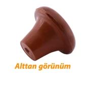 15 Adet Sert Plastik Mantar Düğme Kulp Ceviz Dolap Mobilya Mutfak Dolabı Çekmece Kapak Kulpu Kulbu - 4