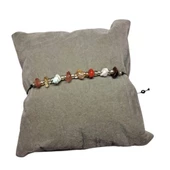 Doğal Taş Bileklik Karma Taş Bileklik Ayarlanabilir İpli Mixed Natural Stone Taş Kristalize Kırık Taş Şifalı Bileklik - 4