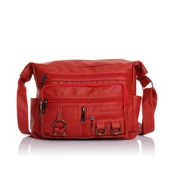 Monalisa Home Kadın Çok Bölmeli Yıkama Deri Omuz Çaptaz Çanta thumbnail 5