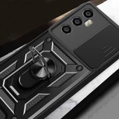 Realme C65 4G Kılıf Magnetik Standlı Kamera Korumalı  Sürgülü Vega Kapak thumbnail 12