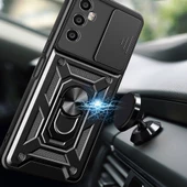 Realme C65 4G Kılıf Magnetik Standlı Kamera Korumalı  Sürgülü Vega Kapak thumbnail 9