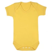 Sema Baby Prematüre Yarım Kol Penye Çıtçıtlı Badi - Sarı - 1