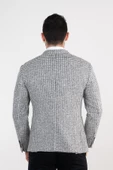 SİR DESENLİ KIŞLIK SLİMFİT ERKEK TEK CEKET - 6