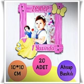 Bebek Çocuk Doğum Günü Resimli Ahşap Magnet 20 Adet a11 - 1