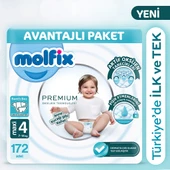 Molfix Premium Avantajlı Paket 4 Beden 172 Adet - 1