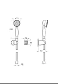 VitrA Elegance A45658 3F El Duşu Takımı, Krom - 2