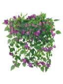 Nettenevime Yapay Çiçek Mor Begonvil li Mor Çit Balkon Saksısı 55*35cm 70cm Sarkar thumbnail 1
