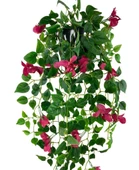 Nettenevime Yapay Çiçek Saksıda Fuşya Begonvil Çiçeği 9 Dallı 100cm Sarkan Çiçek thumbnail 2