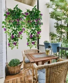 Nettenevime Yapay Çiçek Saksıda Mor Begonvil Çiçeği 9 Dallı 100cm Sarkan Çiçek thumbnail 8