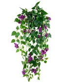 Nettenevime Yapay Çiçek Saksıda Mor Begonvil Çiçeği 9 Dallı 100cm Sarkan Çiçek thumbnail 1