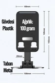 Kaliteli Katlanabilir 360 Dönen Ayarlı Telefon Tutucu Masaüstü Telefon Tablet Standı S014 - 7