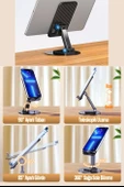 Kaliteli Katlanabilir 360 Dönen Ayarlı Telefon Tutucu Masaüstü Telefon Tablet Standı S014 - 6