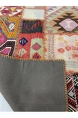 El Dokuma Patchwork 80x120 Küçük Ölçü %100 Yün Halı ! thumbnail 4