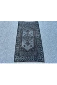 EL DOKUMA 84x150 ESKİTME AZ HATALI VINTAGE %100 YÜN MAVİ HALI ! thumbnail 1