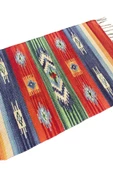 El Dokuması Dekoratif Kilim 60x95 Gökkuşağı Rengi %100 Yün Kilim thumbnail 5