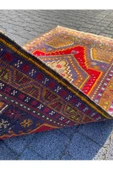 EL DOKUMA ORTAKÖY HALISI 65X120 YASTIK KÖK BOYA YÜN KÜÇÜK HALI - 8