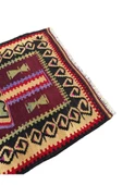 El Dokuma Dekoratif Kök Boya Kilim 78x117 Renkli %100 Yün Küçük Kilim thumbnail 3
