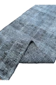 El Dokuma Vintage Yolluk 58x285 Düz Renk Mavi Yün Halı - 7