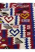 El Dokuma Iran Kilimi 65x115 Kırmızı %100 Yün Küçük Kilim ! - 4