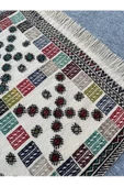 El Dokuması Dekoratif Kilim 80x93 Renkli %100 Yün Kilim thumbnail 3
