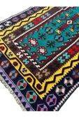 El Dokuma Kilim Seccade 100x190 Renkli Mor %100 Yün Kilim - 2