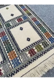 El Dokuma Dekoratif Kilim 90x100 Klasik Dekor %100 Yün Kilim ! thumbnail 4