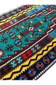 El Dokuma Kilim Seccade 100x190 Renkli Mor %100 Yün Kilim - 3