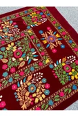 EL YAPIMI ÖZBEK SUZANİ İŞLEMELİ KUMAŞ 130X225 ÖZEL YAPIM İŞÇİLİKLİ KUMAŞ HALI thumbnail 4