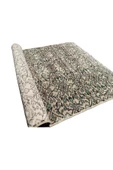 EL DOKUMA ESKİTME HALI 100X192 YEŞİL KREM %100 YÜN VINTAGE HALI ! - 7