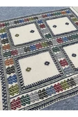 El Dokuma Dekoratif Kilim 90x100 Klasik Dekor %100 Yün Kilim ! thumbnail 2