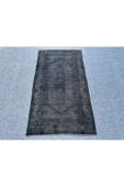 EL DOKUMA 95X165 ESKİTME VINTAGE %100 YÜN MAVİ HALI ! - 1