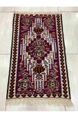 El Dokuma Iran Kilimi 65x115 Kırmızı %100 Yün Küçük Kilim ! - 1