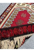 El Dokuma Yağcıbedir Halısı 72x115 Turkuaz %100 Yün Kök Boya İnce Halı - 5