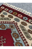 El Dokuma Yağcıbedir Halısı 72x115 Turkuaz %100 Yün Kök Boya İnce Halı - 3