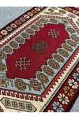 El Dokuma Yağcıbedir Halısı 72x115 Turkuaz %100 Yün Kök Boya İnce Halı - 2