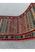 El Dokuma Iran Kilim 85x200 Sumak Kırmızı Rah Rah Kilim ! thumbnail 6