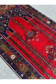 EL DOKUMA YAHYALI HALISI SECCADE 105X190 KÖK BOYA YÜN NAMAZLIK - 2