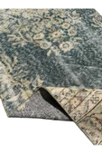 El Dokuma Su Yeşili Vintage Yolluk 80x315 Eskitme 3 Metre Halı - 6