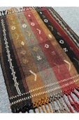 El Dokuması Yüklük Cicim Kilim 92x123 Kök Boya Kiremit Kırmızı %100 Yün Kilim ! thumbnail 1