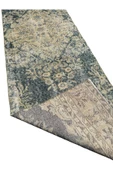El Dokuma Su Yeşili Vintage Yolluk 80x315 Eskitme 3 Metre Halı - 3