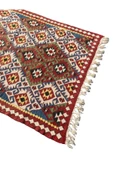 El Dokuma Kök Boya Kilim 83x120 Renkli %100 Yün Küçük Kilim - 5