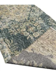 El Dokuma Su Yeşili Vintage Yolluk 80x315 Eskitme 3 Metre Halı - 5