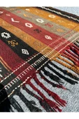 El Dokuması Yüklük Cicim Kilim 92x123 Kök Boya Kiremit Kırmızı %100 Yün Kilim ! thumbnail 3