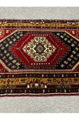 El Dokuma Türk Halısı Yahyalı 103x180 Kırmızı Lacivert Kök Boy %100 Yün Halı ! - 4