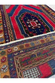 El Dokuma Taşpınar Halısı 143x260 Lacivert Kırmızı 4 m2 %100 Yün Halı - 7