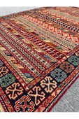 El Dokuması Iran Kilimi 126x200 Renkli Motifli %100 Yün Kilim ! thumbnail 3