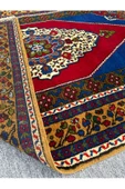 El Dokuma Taşpınar Halısı 115x210 Kırmızı Lacivert %100 Yün Halı ! - 4