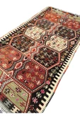 EL DOKUMA ÇİFT KANAT MALATYA KİLİMİ 155X300 YEŞİL KİREMİT KÖK BOYA BÜYÜK YÜN KİLİM - 6