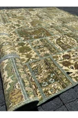 EL DOKUMA BÜNYAN HALISI PATCHWORK 185X260 YEŞİL %100 YÜN 5 M2 HALI ! thumbnail 8